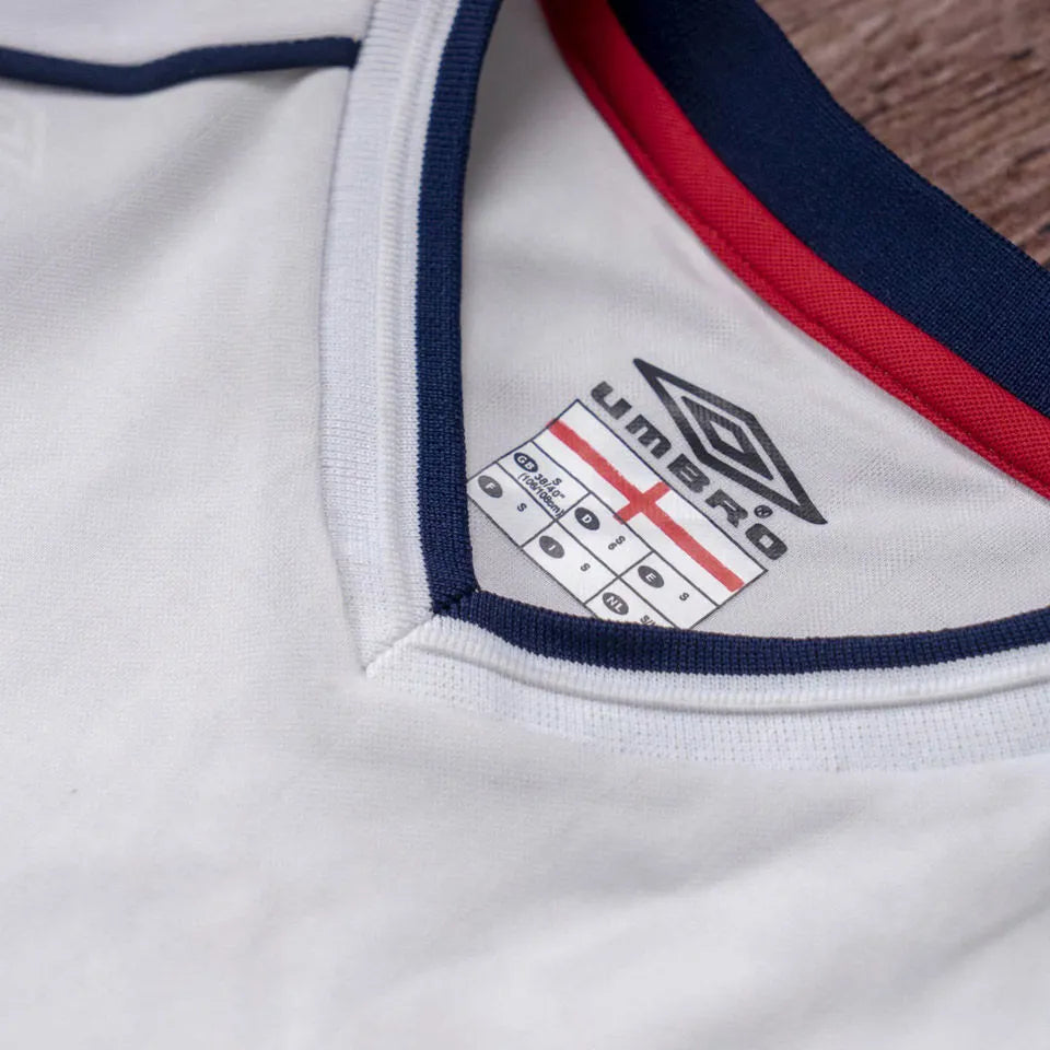 2002 England Home Retro Football Shirt