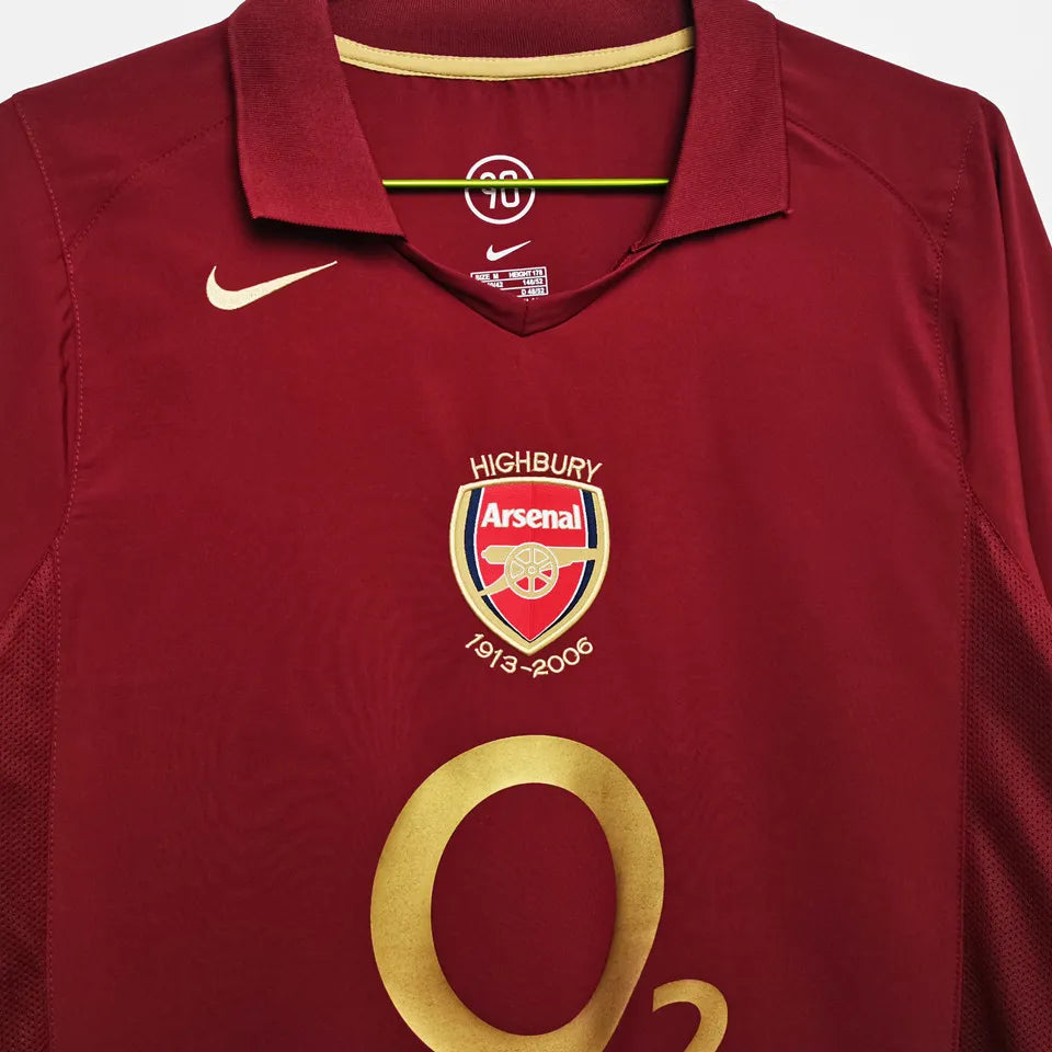2005/06 Arsenal Home Retro Long Sleeve Football Shirt