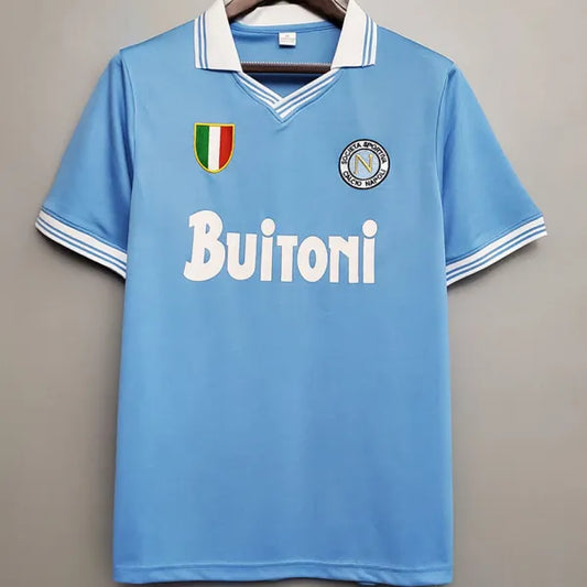 1986/87 Napoli Home Retro Football Shirt