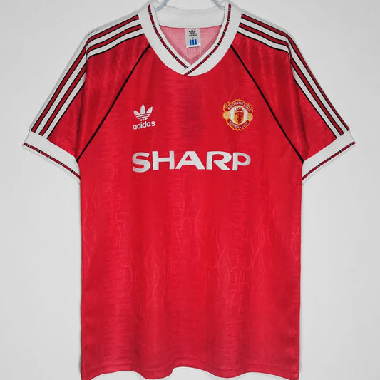1990/92 Manchester United Home Retro Football Shirt