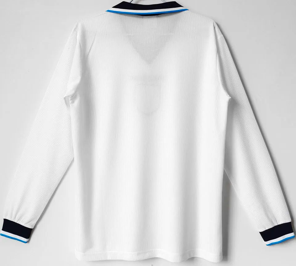 1996 England Home Retro Long Sleeve Football Shirt