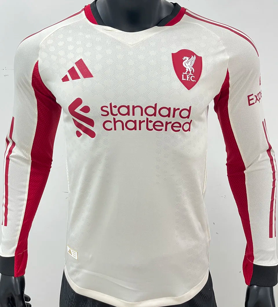 2025/26 Liverpool Away Player Version Long Sleeve Football Shirt