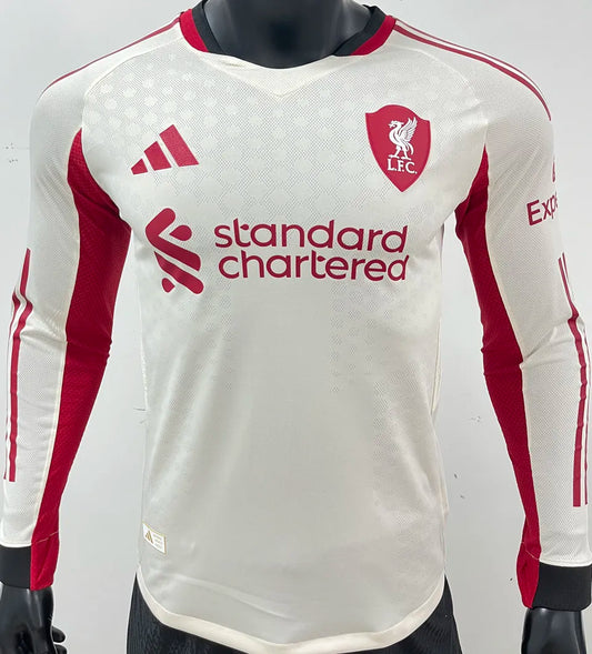 2025/26 Liverpool Away Player Version Long Sleeve Football Shirt