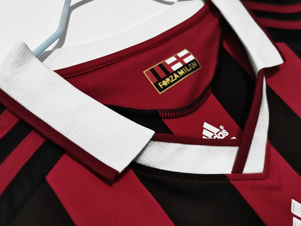 2009/10 AC Milan Home Long Sleeve Retro Football Shirt
