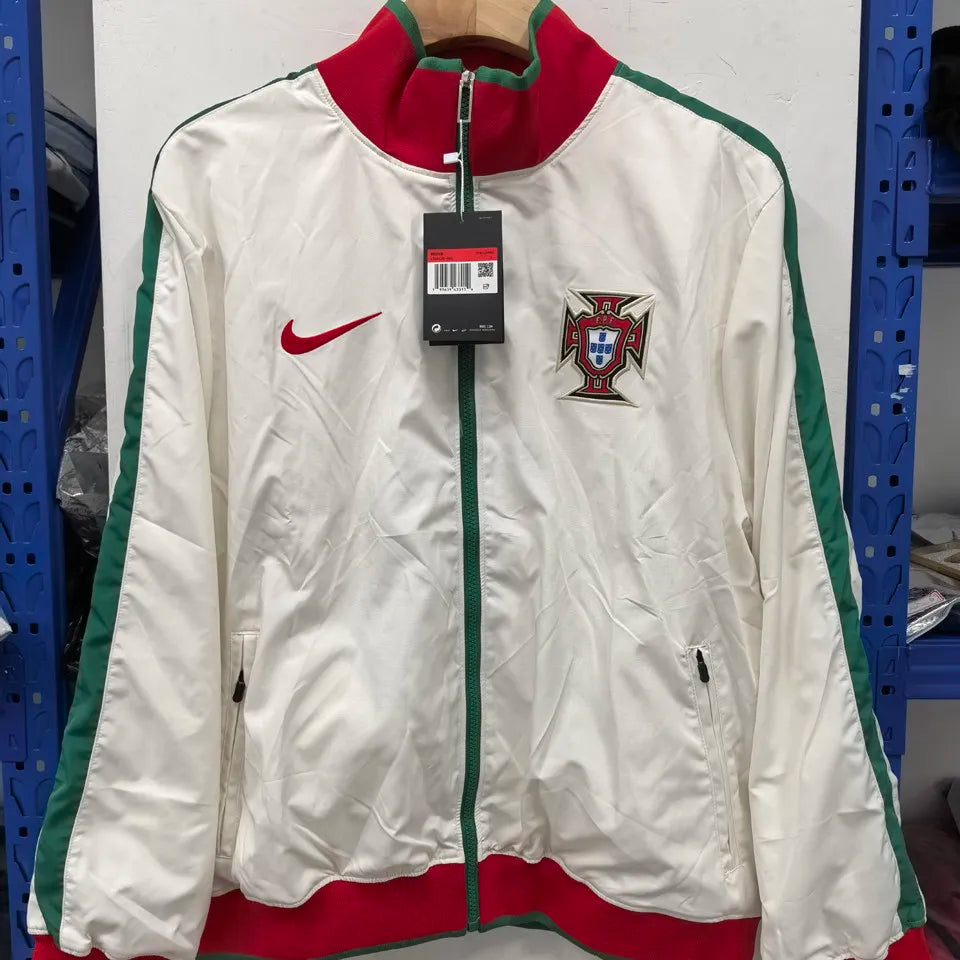 Portugal White Retro Windbreaker
