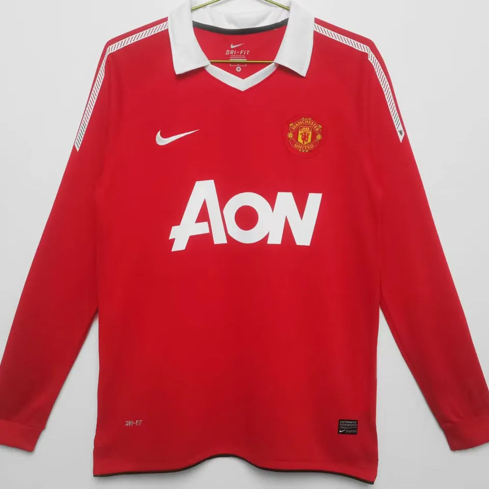 2010/11 Manchester United Home Retro Long Sleeve Football Shirt