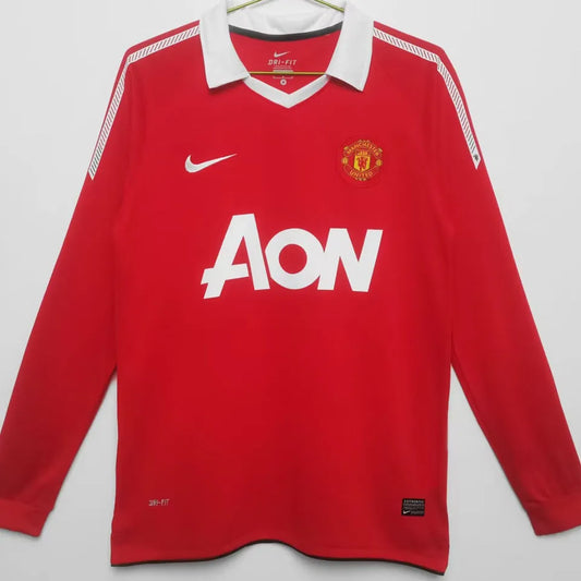 2010/11 Manchester United Home Retro Long Sleeve Football Shirt