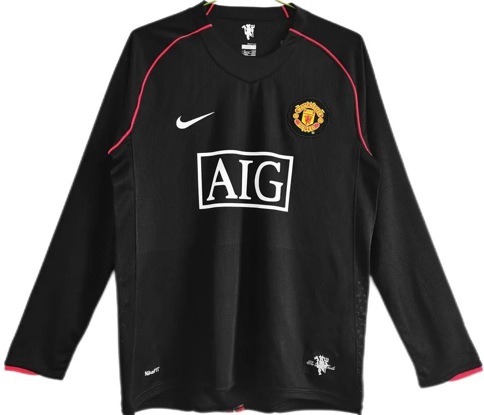 2007/08 Manchester United Away Long Sleeve Retro Football Shirt