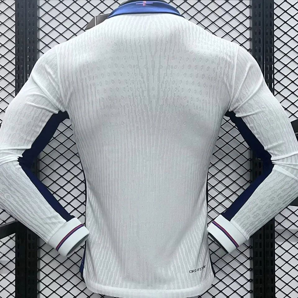 2024 Euros England Home Player Version Long Sleeve Football Shirt