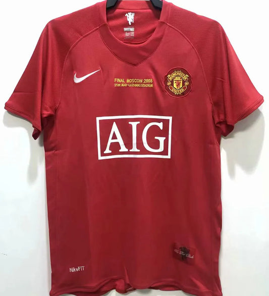 2007/08 Manchester United Home Retro Football Shirt
