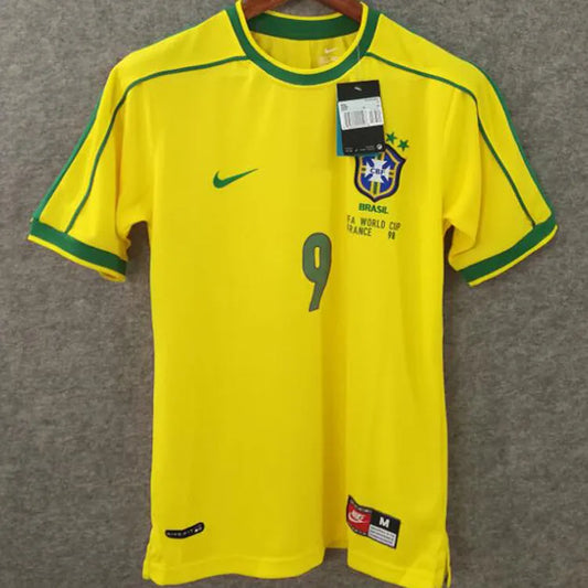 1998 Brazil Home Retro Football Shirt