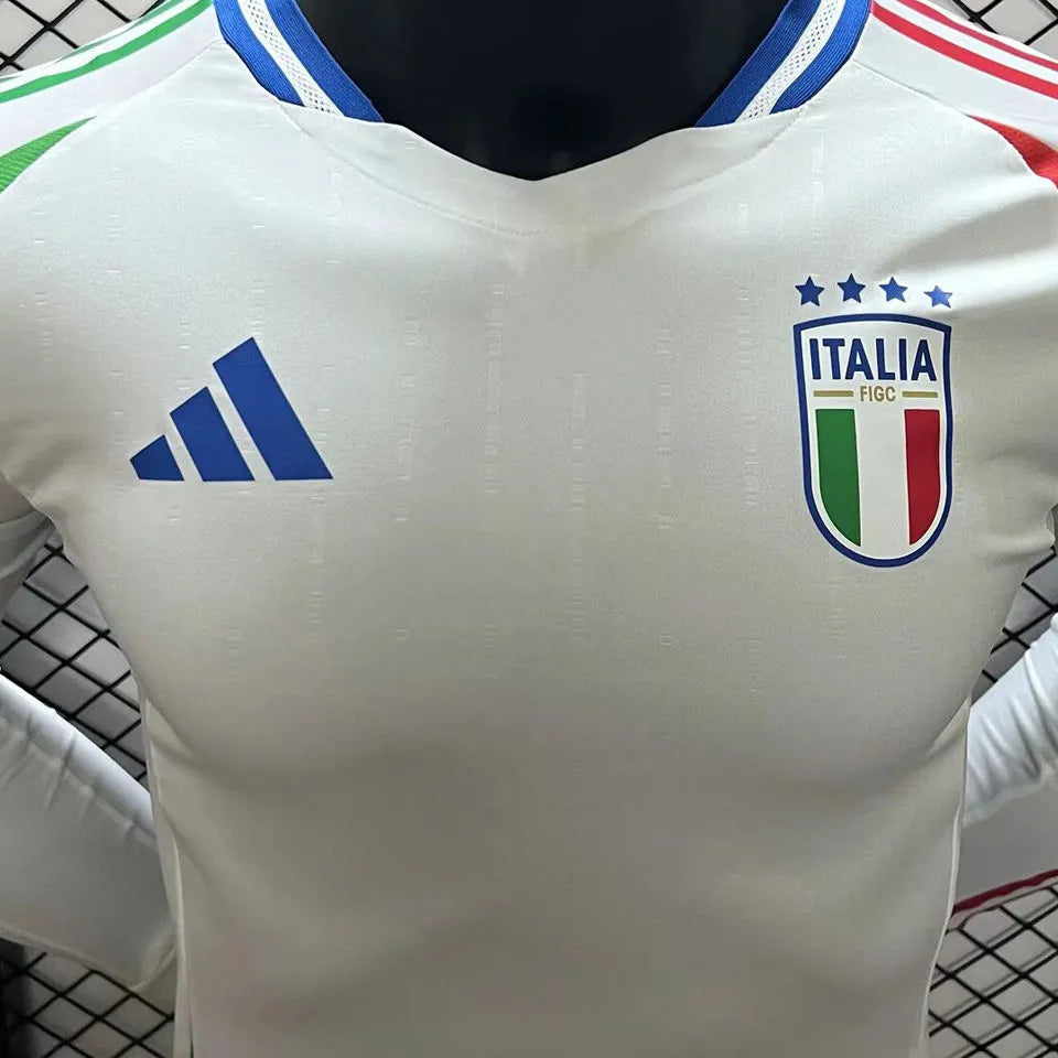 2024 Euros Italy Away Player Version Long Sleeve Football Shirt