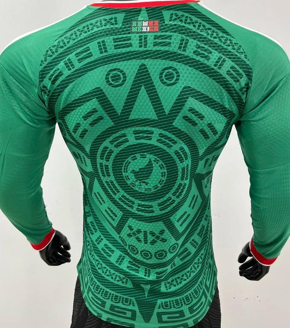 2026 Mexico Home World Cup Player Version Long Sleeve Football Shirt