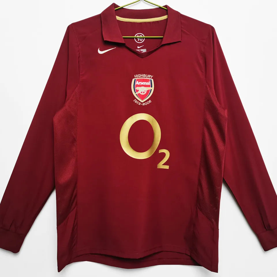 2005/06 Arsenal Home Retro Long Sleeve Football Shirt