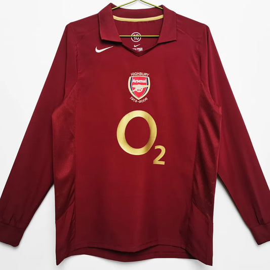 2005/06 Arsenal Home Retro Long Sleeve Football Shirt