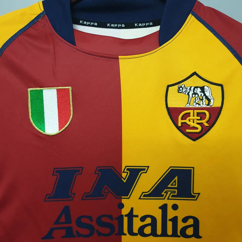 2001/02 Roma Retro Football Shirt