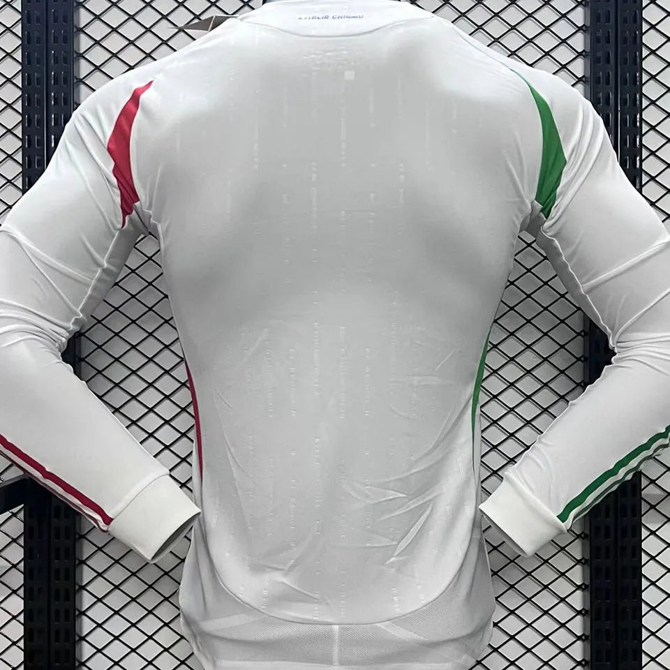2024 Euros Italy Away Player Version Long Sleeve Football Shirt