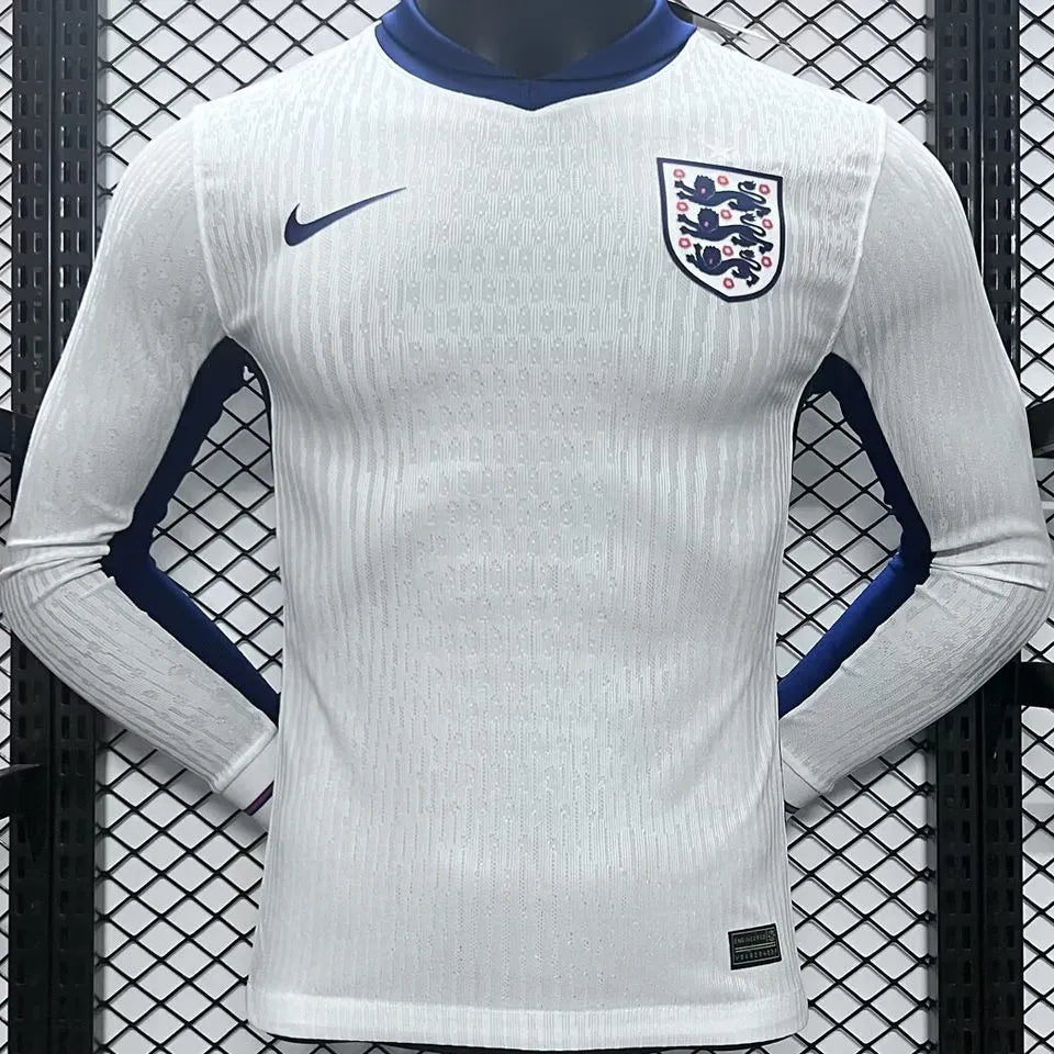 2024 Euros England Home Player Version Long Sleeve Football Shirt