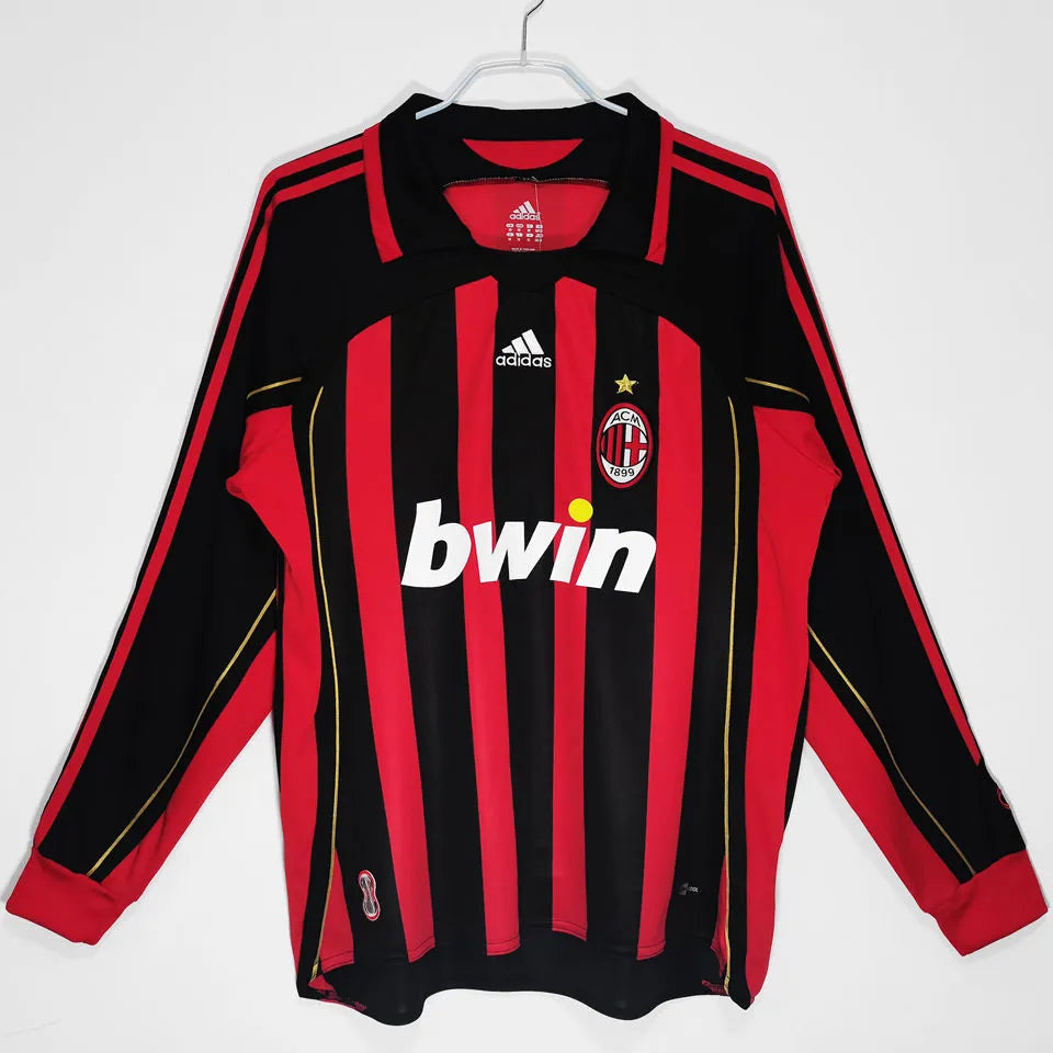 2006/07 AC Milan Home Long Sleeve Retro Football Shirt