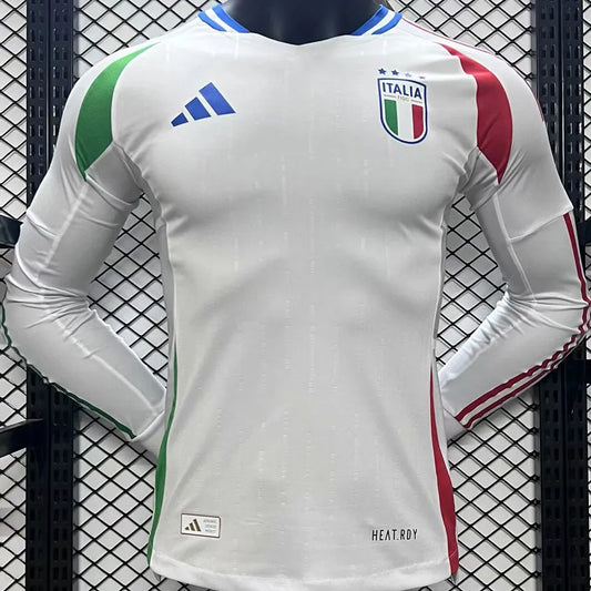 2024 Euros Italy Away Player Version Long Sleeve Football Shirt