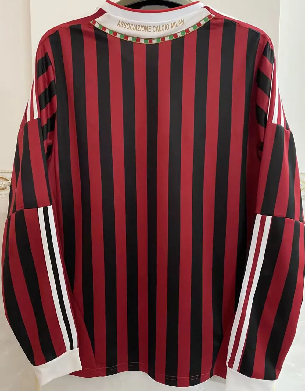 2011/12 AC Milan Home Long Sleeve Retro Football Shirt