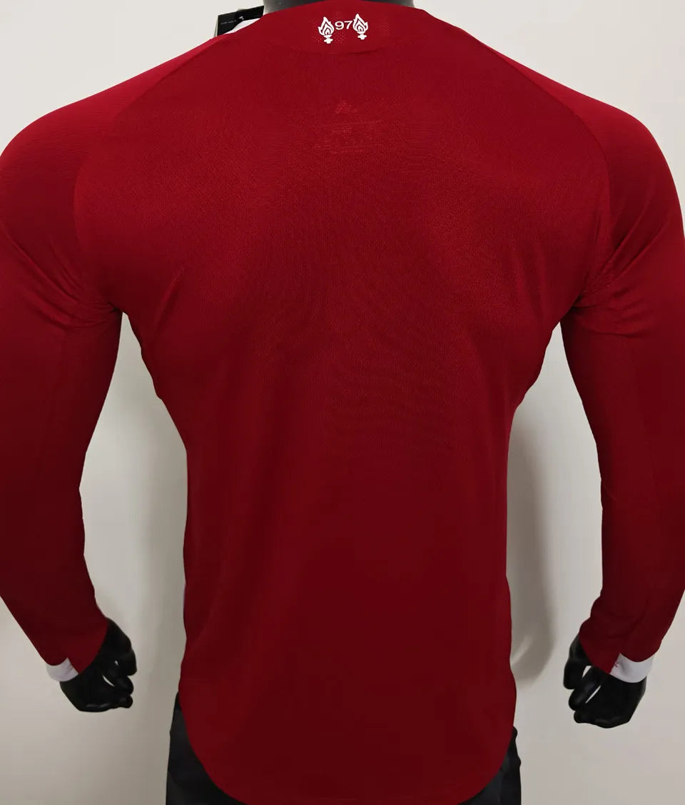2025/26 Liverpool Home Player Version Long Sleeve Football Shirt