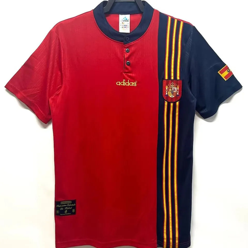 1996 Spain Home Retro Football Shirt