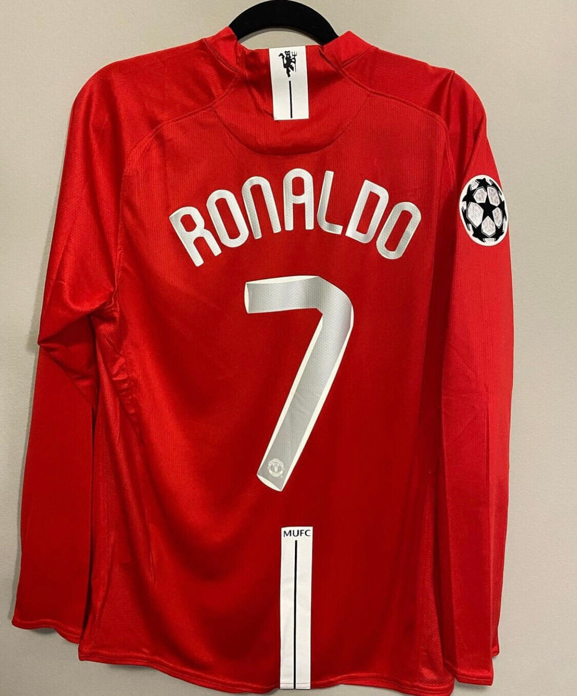 2007/08 Manchester United Home Long Sleeve Retro Football Shirt